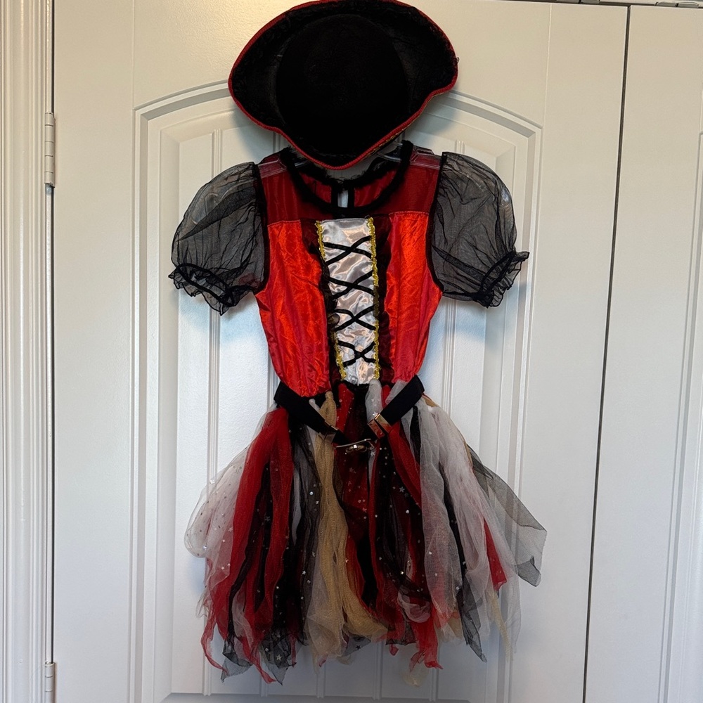 Pirate Halloween Costume Dress 🏴‍☠️ - Red, Black, and Gold